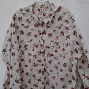 Mossimo Supply Co. Western Floral Shirt/Blouse 4x